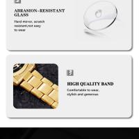 Reloj De Pulsera De Cuarzo Para Hombre DEYROS Calendario Moda Negocios Casual Regalo De Black Friday Para Padre Correa De Acero Inoxidable Dial Luminoso Resistente Al Agua - details 5