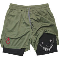 Shorts De Gimnasio Para Hombre Con Estampado De Anime Berserk 2 En 1 Secado Rápido Deporte Yoga Baloncesto Entrenamiento - details 4