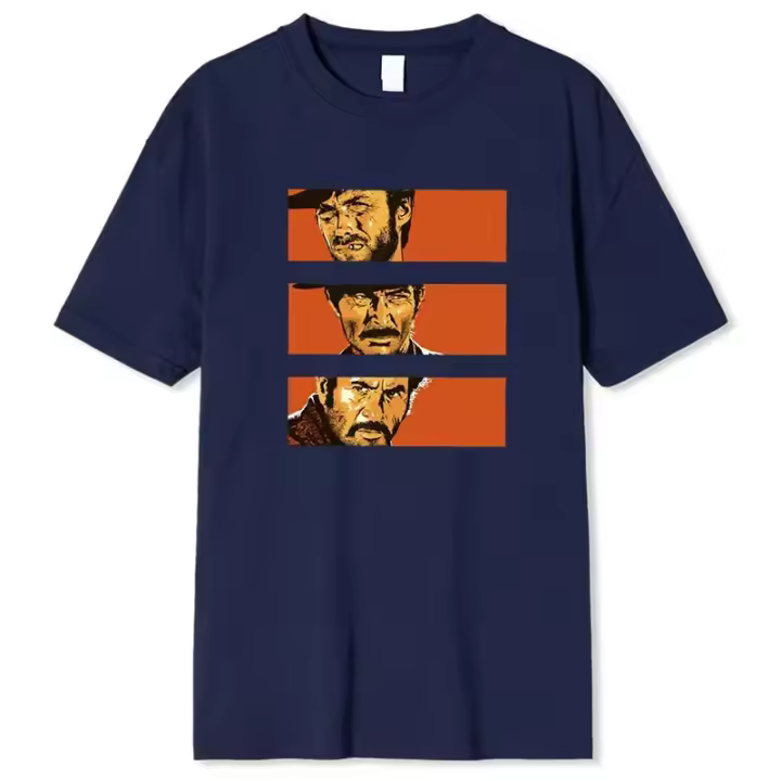Camiseta De Algodón Grande Para Hombre Y Mujer Con Diseño De Blondie Angel Eyes Tuco Cowboy T-shirt Casual Para Todo El Año - 1