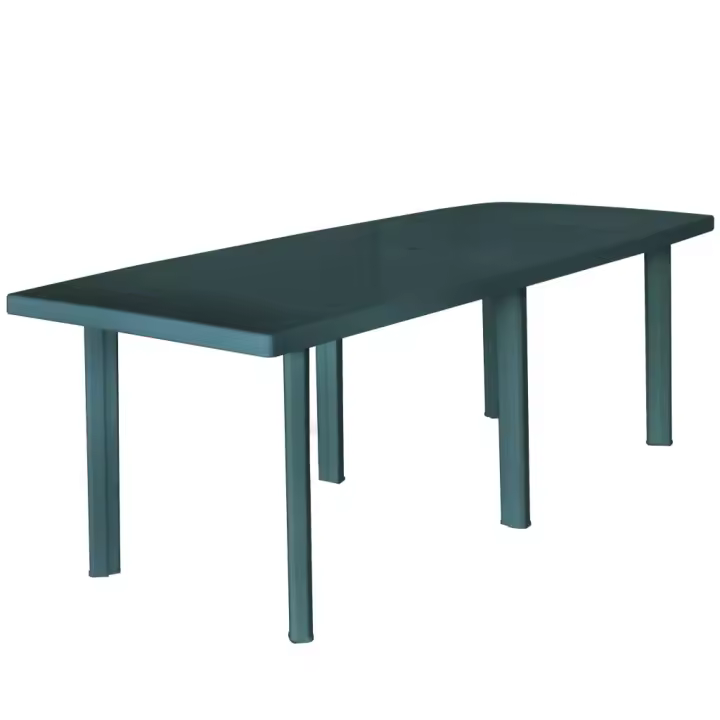 Mesa de Jardín de plástico Verde 210x96x72 cm - 1