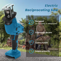 Sierra recíproca eléctrica inalámbrica de 18V, herramienta de corte de madera y Metal de velocidad Variable de 4000rpm/min, sierra eléctrica para batería Makita de 18V-sin bateria - details 2