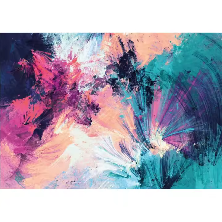 Oedim Cabecero Cama impreso en PVC Abstracto de Colores | Disponible en Varias Medidas | Cabecero Ligero, Elegante, Resistente y Económico - 1