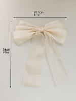 Pinza Para El Cabello De Organza Blanca Con Lazo Flotante Para Mujeres Y Niñas Material De Raya Accesorio De Cabello De Alta Calidad - details 27