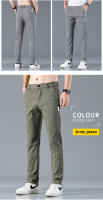 Pantalones Clásicos Para Hombre Verano 2024 Gris Azul Negro Moda Casual Comodidad Talla Media Cierre De Cremallera Estilo Recto - details 18