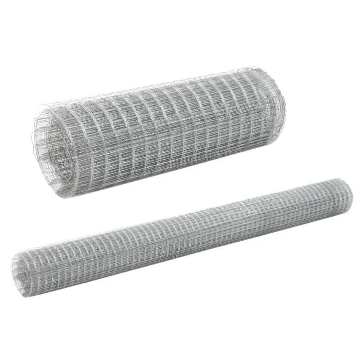 vidaXL Malla de Alambre Cuadrada Acero Galvanizado Bricolaje Jardín Multitalle - 1