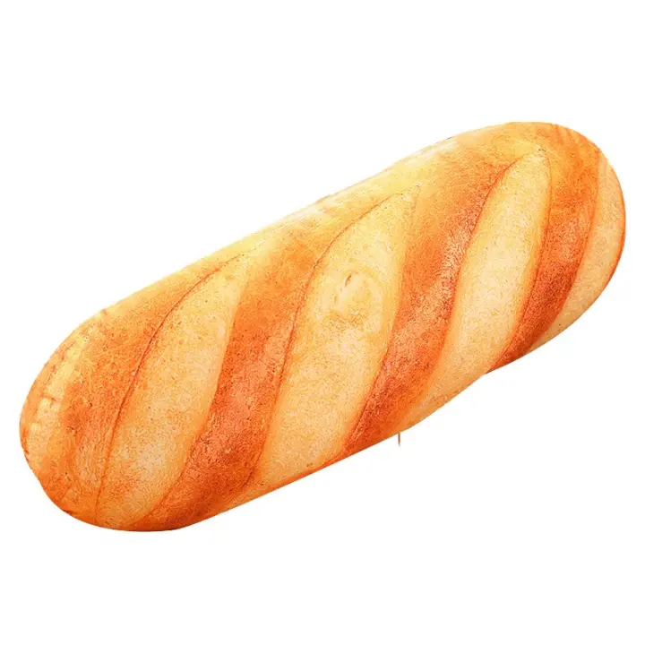 Almohada De Peluche Francesa Para Panecillos 20-100cm Imagen Impresa Food Plushie Regalo Para Hombres Decoración Para Fiesta Y Sueño - 1