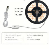 Tira De Luces LED DC 5V Con Interruptor Táctil USB Fácilmente Doblables Para Decoración De Paredes Armarios Y Habitaciones - details 4