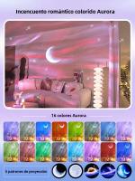 Proyector De Estrellas Aurora Lámpara Nocturna Pequeña Con Ambiente Galaxia Luz De Velocidades Recargable USB Altavoz Para Decoración De Habitaciones - details 0
