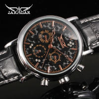 Reloj Mecánico Automático JARAGAR 348 Para Hombre Con Correa De Cuero Lujo Resistente Al Agua Casual Business Reloj Hombre - details 9