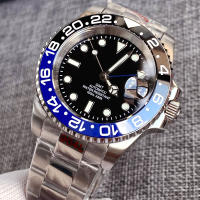 Reloj De Diversión GMT Para Hombres Con Movimiento NH34A Automático Acero Inoxidable Luminoso Correa Jubilee Hebilla Deslizante 200m Impermeable - details 11