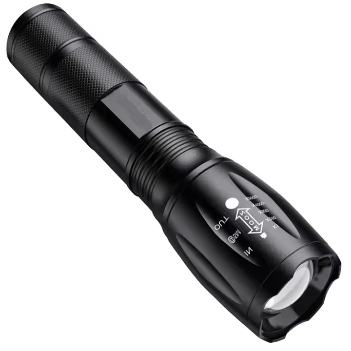 Linterna LED de Alta Potencia - Mini Antorcha Potente de 2000 Lúmenes, 5 Modos, Zoomable, para Ciclismo, Camping, Montañismo - 1