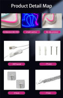 Letra LED De Bienvenida Abierta Signo Neon Para Decoración De Bar Business Tienda Club Suministro USB Material Acrílico - details 9