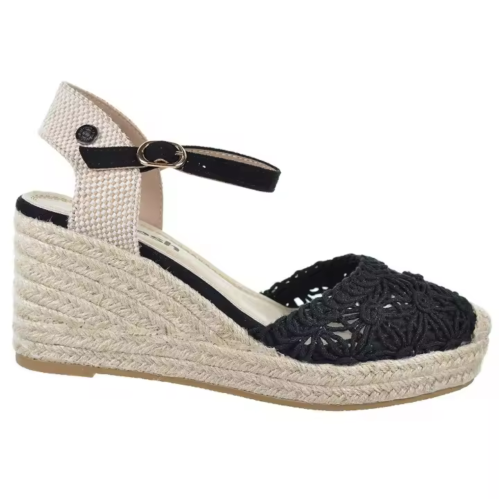 Refresh 171953 Alpargata textil Vegana. Cuña de 8 cm Mujer - 1