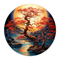 Puzzle De Madera Con Diseño De Árbol De Otoño Y Formas Animales Irregulares Caja De Regalo Delicada Para San Valentín Y Navidad Regalo Adulto Para Desestresarse - details 3