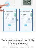 Sensor De Temperatura Y Humedad Bluetooth Con Pantalla LCD Mini Control Remoto Por Tuya APP Y Voz Compatible Con Google Thermometer Hygrometer - details 8