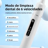 Cepillo De Dientes Eléctrico Con 6 Modos De Limpieza Profunda Eliminación De Calcafores Blanqueamiento De Dientes Limpiador De Placa Eliminador De Manchas De Café Y Tartar Para Cuidado Oral - details 2
