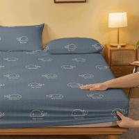 Sábana Ajustada Moderna Y Sencilla Con Impresión De Ballenas En Acabado Mate Cobertura De Cama De Poliéster 100% Sin Almohadillas Incluidas - details 3