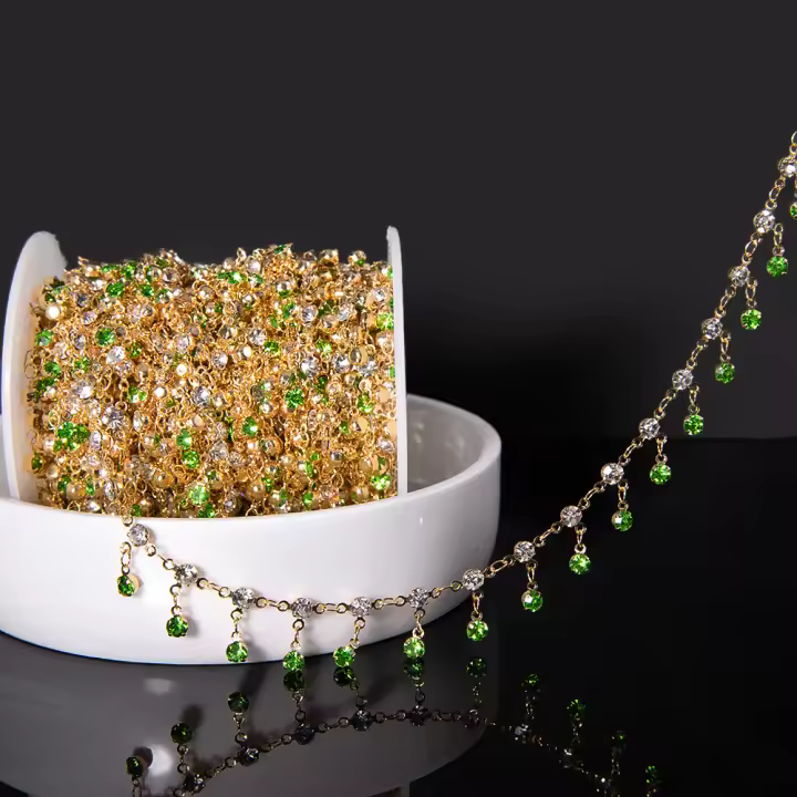 Cadena De Cobre Brillante Para Joyería DIY Con Encantos De Cristal 4mm 1 Metro Pulsera Collar Accesorios De Joyería - 1