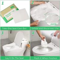 Cubiertas De Asiento Toilette Desechables 50/30/10PCS Viaje Camping Hotel Baño Degradable Impermeable Accesorios De Papel - details 3
