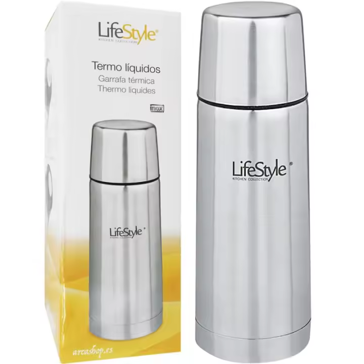 Termo líquido en acero inoxidable Lifestyle - Mantén tus bebidas calientes o frías en este termo de calidad - 1