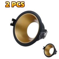 2/10Pcs Iluminación LED De Techo En Forma Redonda Ondulada Dorada Negra Blanca Soporte Para Bombilla GU10 MR16 De Aleación De Aluminio - details 0