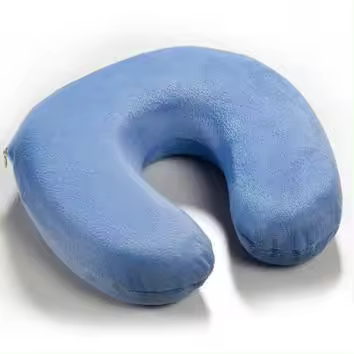 Cojín de viaje para Cuello,Cuello Hecha de Espuma de Memoria en Funda de Microfibra y Terciopelo, Cojín de Cuello para Coche, Oficina y Viajes - 1