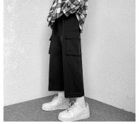 Pantalones Rectos Amplios De Trabajo Para Hombre Estilo Japonés Marca De Moda Pantalones Casuales De Verano Y Primavera - details 0