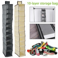 Organizador De Zapatos Colgante 10-Estantes Para Armario Almacenamiento De Zapatos Soporte Para Habitación Material De Nylon - details 0