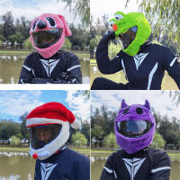 Cubierta De Peluche Para Casco De Motocicleta Dibujos Animados Protección Completa Para Salidas Al Aire Libre Divertidas Personales Regalo De Navidad - details 8