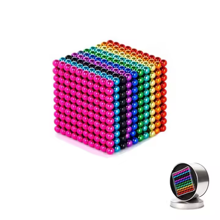 Bolas magnéticas - Azul Cielo mate Juego de (3mm) 1000 Bolas mágicas coloridas Juego de escritorio Divertidos para aliviar el estrés para adultos - Mashable Smashable Buildable, juguetes para niños, Gift de Navidad - 1