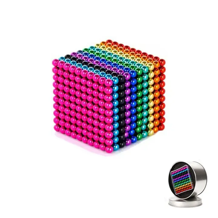 Bolas magnéticas - Azul Cielo mate Juego de (3mm) 1000 Bolas mágicas coloridas Juego de escritorio Divertidos para aliviar el estrés para adultos - Mashable Smashable Buildable, juguetes para niños, Gift de Navidad - 1