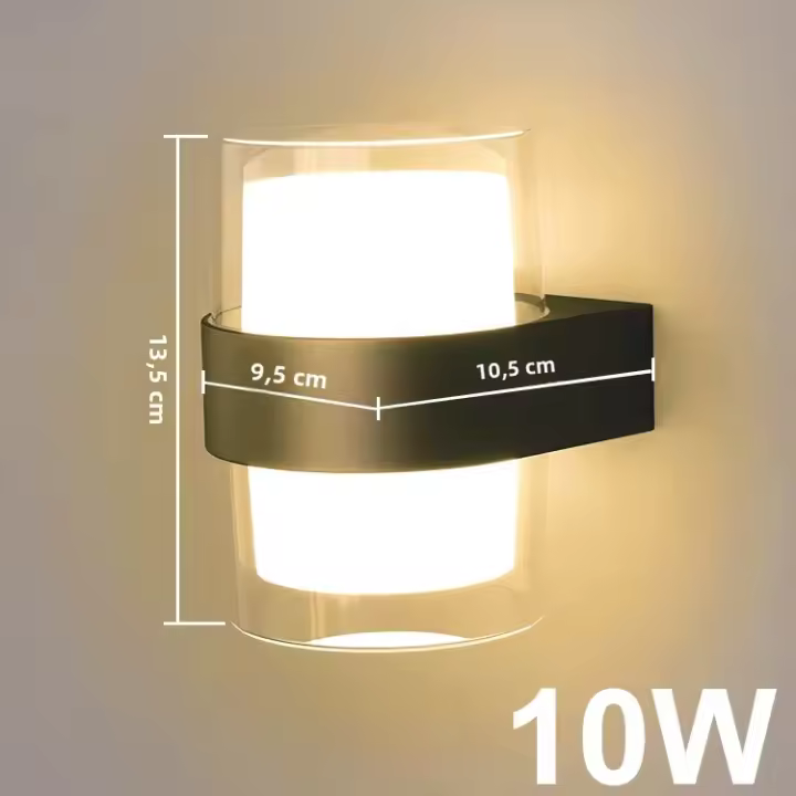 Lámpara De Pared Exterior Impermeable LED 10W Luz De Entrada Para Dormitorio Y Jardín Decoración De Habitaciones No Dimmable Fuente De Alimentación AC85-265V - 1