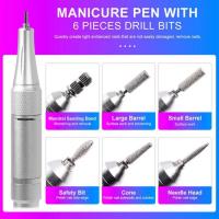 Máquina De Uñas Eléctrica Recargable 45000RPM Con Conector USB Set De Perforadora Para Manicura Borrador De Esmalte Bajo Ruido - details 11