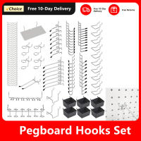 Kit De Organizador De Tablero De Pinos Metálico 114/140 Piezas Gancho Para Garage Y Tienda Herramientas De Almacenamiento Y Colgadores - details 5