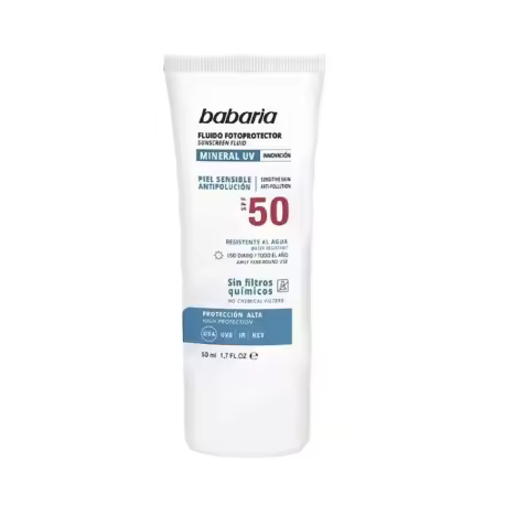 BABARIA FLUIDO FACIAL FOTOPROTECTOR MINERAL UV SPF50 50 ML - 1