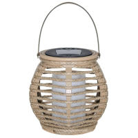 Lámpara Solar Exterior IP44 Impermeable Gran Tamaño Para Jardín Patio Decoración De Hogar Luz Colgante De Rattan Solar - details 10
