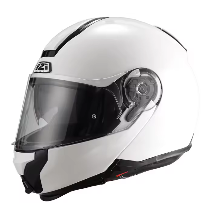 Casco de moto Modular Nzi Combi 2 Duo Blanco Blanco Talla M - 1
