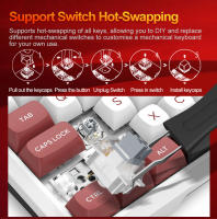 Teclado Mecánico De Juego E-YOOSO Z82 USB RGB 78% Con Cable Desmontable 82 Teclas Layout Gamer Para PC Portátil Computadora - details 6