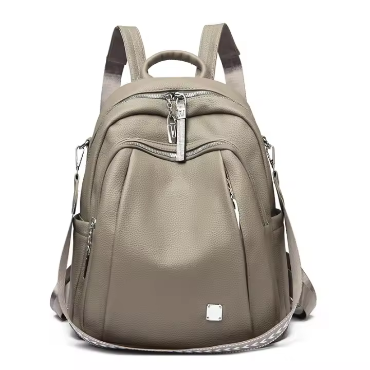 Mochila de cuero para Mujer, Bolso de un solo hombro, Bolso Escolar, Bolso de viaje de gran capacidad, Bolso casual de moda versátil - 1