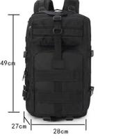 Steel Mule Mochila Grande Táctica Militar Color Negro 38L, impermeable y resistente. Ideal para operaciones largas, senderismo, airsoft y gym. Sistema MOLLE, 5 compartimentos, velcro para parches. Cómoda, ligera y reforzada. Ideal para viaje, moto, montañ - details 1