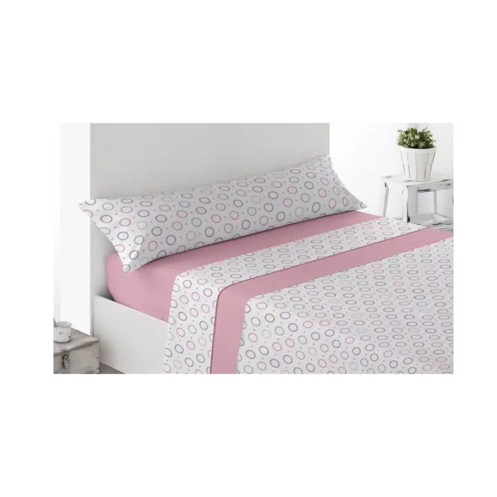 Bajera, Sábana Plana y 1 Funda de Almohada( cama 90-105-135-150-180), modelo círculo, Poliéster Microfibra - 1