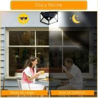 Lámpara De Pared Solar LED Con Sensor De Movimiento 4 Lados Luz Exterior Para Jardín Y Courtyard Impermeable Luz De Coche - details 6
