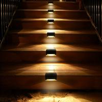 4 Pack Luces Solares LED Para Escaleras Impermeables Luz De Noche Para Jardín Exterior Terazas Y Pasillos De Guardia - details 1