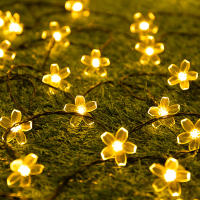Luces De Flores Solares Para Jardín Fiesta De Boda Decoración De Patio Luces De Morera En Forma De Cerezo Multicolor Y Blanco Cálido Para Exterior - details 5