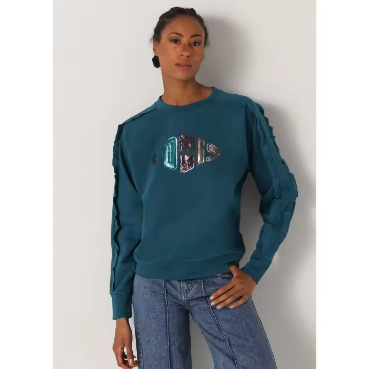 LOIS JEANS - Sudadera de cuello caja con volantes - 1