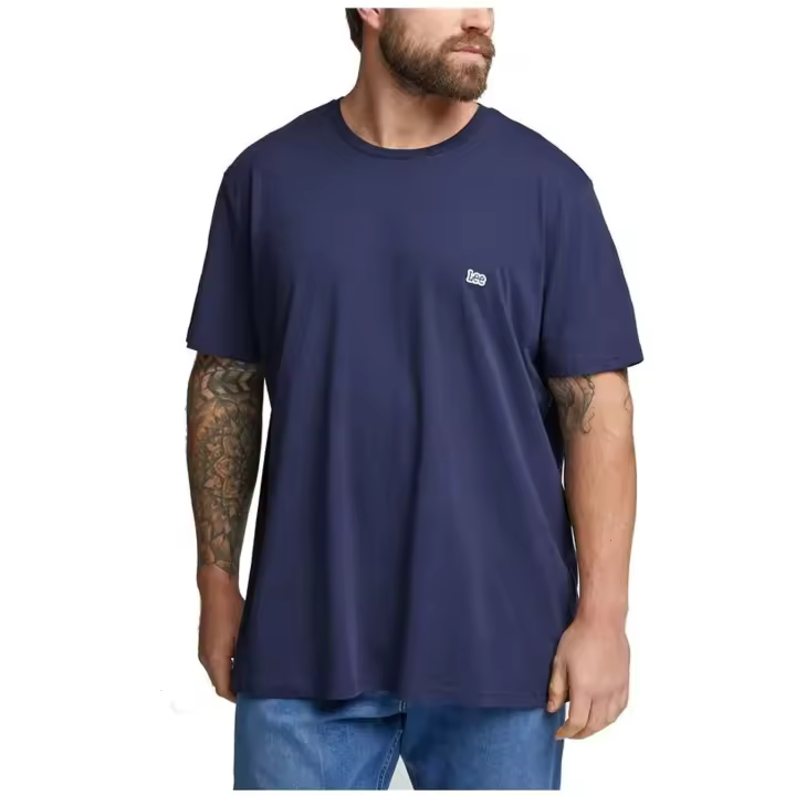 Camiseta Lee Ss Patch Logo Azul Marino Hombre - 1