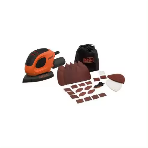 Lijadora de Detalle Mouse 55W BEW230BC-QS Black & Decker - Diseño Compacto y Ergonómico - 1