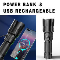 Linterna LED De Alta Potencia Para Camping Y Pesca Nocturna Torcha Recargable De Longitud De Rayo Con Luz LED Fuerte Resistente Al Agua Para Expediciones Y Deportes Acuáticos - details 2