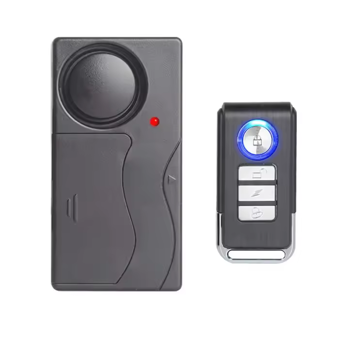 Alarma de vibración inalámbrico, Alarma antirobo de Vehículo/Puerta/Ventana, Sonido de 110 dB (incluido el control remoto) - 1