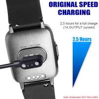 Ociodual Cable de Carga USB 2.0 Compatible con Xiaomi Haylou LS01/LS02 Magnético Negro Recambio Smartwatch Reloj Inteligente - details 4